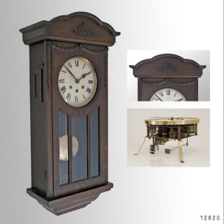 antique wall clock in oak with westminster chimes 820 time