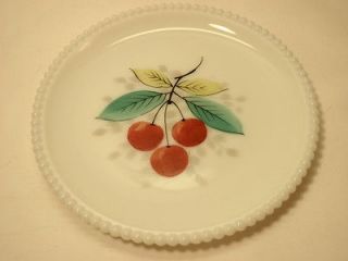 westmoreland beaded edge 7 3 8 cherry fruit plate marked