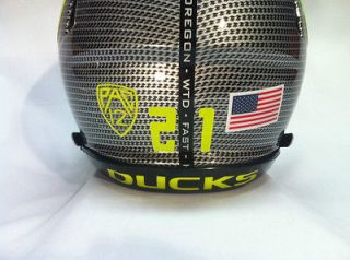oregon ducks football helmet number decals lamichael james 21 volt