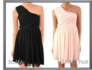 maternity clothing  black pink one shoulder drape dress sizes 8 16