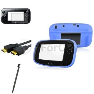   Case+Matte Screen Protector+6ft HDMI Cable+Pen For Nintendo Wii U