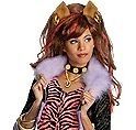 Wigs Clawdeen Wolf Wig Kids Brown Curly Wolf Ears Monster High Child 