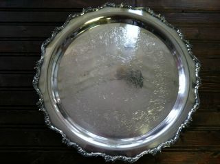 Wilcox Sterling Silver Plated Serving Tray 15 Inches #7372