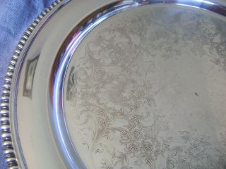 EPNS platter from Wilcox Intl. Ashley, 11 diameter, nice scroll 