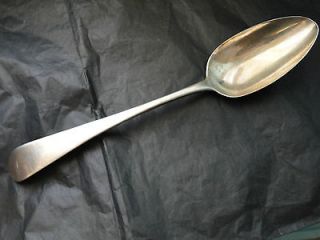 LARGE ENGLISH TABLE SPOON STERLING SILVER18TH CENTURY  STRANGE MARKS