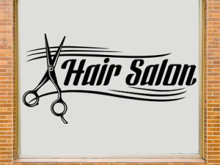 Hair Salon Shop Window Decal Wall Art Sticker  HS1  Free Applicator 