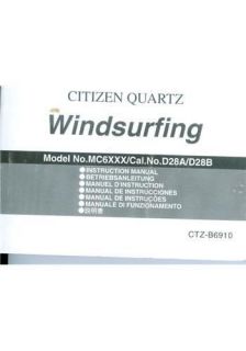 citizen windsurfing mc6xxx cal no d28a d28b manual time left