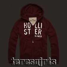   BY ABERCROMBIE & FITCH MOOR PARK HOODIE BURGUNDY ZIP UP SZ S M L X