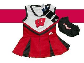 WISCONSIN BADGERS YOUTH GIRLS CHEERLEADER OUTFIT DRESS COSTUME SET X 
