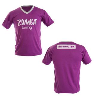zumba toning specialty instructor v neck t shirt purple
