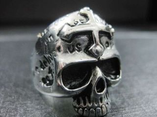 Cool Cross Skull king Head style solid stainless steel Magic Runes 