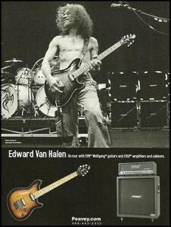 EDDIE VAN HALEN 2004 PEAVEY WOLFGANG GUITAR 5150 II AMP AD 8X11 