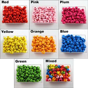 5mm,6mm,8mm,9mm,10mm,13mm Wood Round Spacer Beads 7Colors 1 Or Miixed