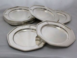 international sterling silver plates octagon shape  1200