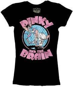 animaniacs t shirt tee new pinky brain black junior xl