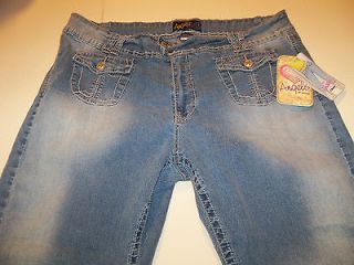 angels stretch cuffed crop jeans junior plus sz 26 nwt