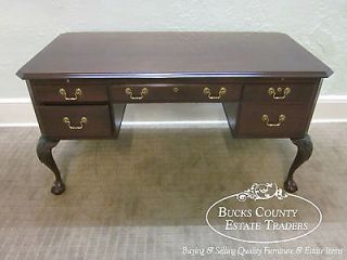   Allen Georgian Court Solid Cherry Chippendale Executive Writing Desk