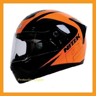   P1 HiVez Orange Full Face Motorcycle Helmet ECE DOT S M L XL XXL