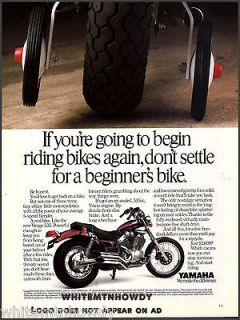 1987 yamaha virago 535 motorcycle photo ad 