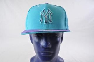 new era 9fifty genuine mlb merchandise new york yankees aqua purple 