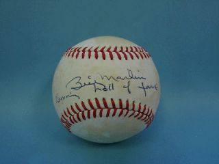 billy martin autograph baseball psa dna with boxing hof  