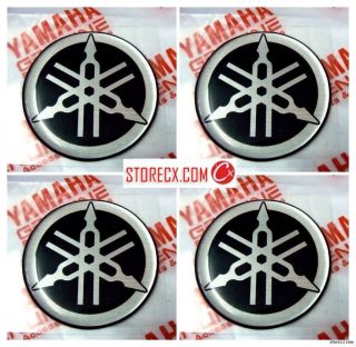 4cmx4 Genuine YAMAHA 3D Gel logo emblem Tank decal sticker tuning fork 