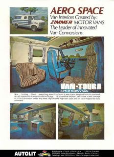 1980 zimmer aero space chevrolet van camper brochure time left