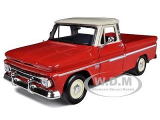 1966 chevrolet c10 fleetside pickup truck red cream 1 24