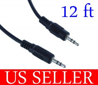 12FT 3.5mm Male to Male M/M Stereo Audio Cords Cables for PC iPod  