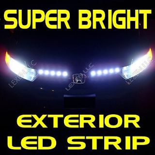 LED W6 WHITE 2X 12 EXTERIOR STRIP SUPER BRIGHT LIGHT BIG 15 SMD DRL 
