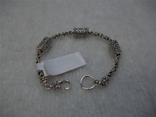   Hardy Sterling Chain Station Bracelet Sizes 7 1 4 or 7 3 4