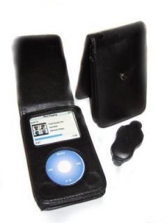 iPod Classic 80 120 160GB Leather Flip Case Cover Black