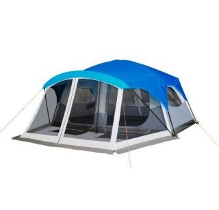 Embark Sleeps 9 Person Cabin Tent Screen Porch 14x15 Dome Blue 