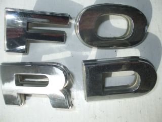 Chrome Hood Letters 1978 1979 Ford Pickup Truck Bronco
