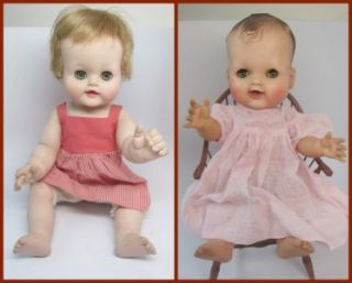   Alexander Kathy Baby 2 Doll Lot Rooted 15 Molded 11 1950S