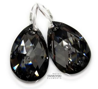 original large crystals pear drops in a beautiful opalescent silver
