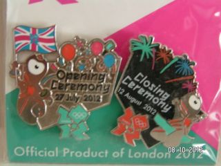 2012 London Olympics Opening Closing Ceremony Pins