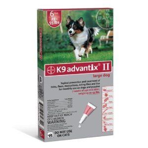   Advantix II Red 4 Month Flea Tick Drops for LRG Dogs 21 55 Lbs