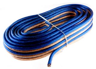   10 gauge wire 25 feet long blue cleartranslucent coating great for