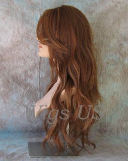 color f30 27 light auburn frosted with strawberry blonde style long 