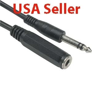 25ft 1 4 Stereo Headphone Microphone Extension Cable