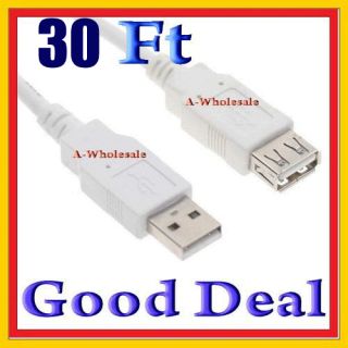 30 Feet Very Long USB 2 0 A to A Male to Female M F USB Extension Cord 