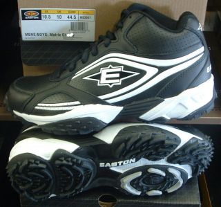Easton Matrix GT Mid Baseball Softball Turf Shoes Cleats Black Sz 9 5 