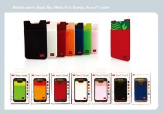 3M Smart Pocket 7colors /Stickable Case money clip iPhone Samsung 
