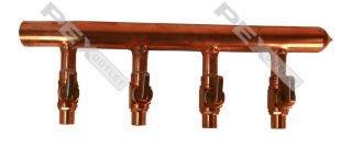   Copper Manifold with 1 2 Valves 4 Outlet by Alberta Custom Tee