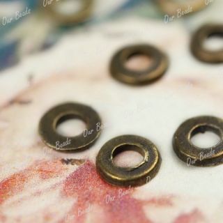 800ANTIQUE Vintage Brass Donut Spacers Finding OBSTS1152 4