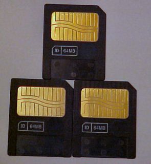 Three 3 64MB SmartMedia Smart Media Cards