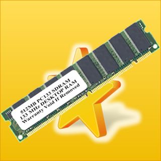PC133 512MB 512 MB SDRAM PC 133 MHz Memory 168 Pin RAM
