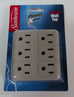 Sunbeam Power Xtension 6 Outlet Wall Tap Household Use