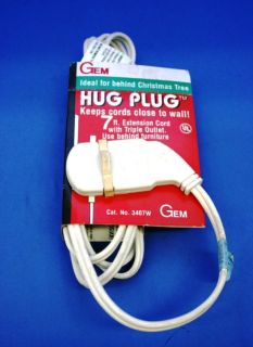 White Triple Outlet Hug Plug Indoor Use 80491